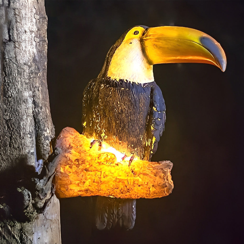 Vibrant Parrot Glow - Vattentät Solar LED Animal Light