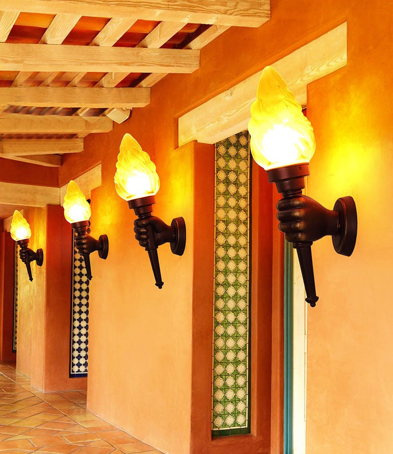 Modern utomhusvägglampa – trädgårdsljus i glas och aluminium