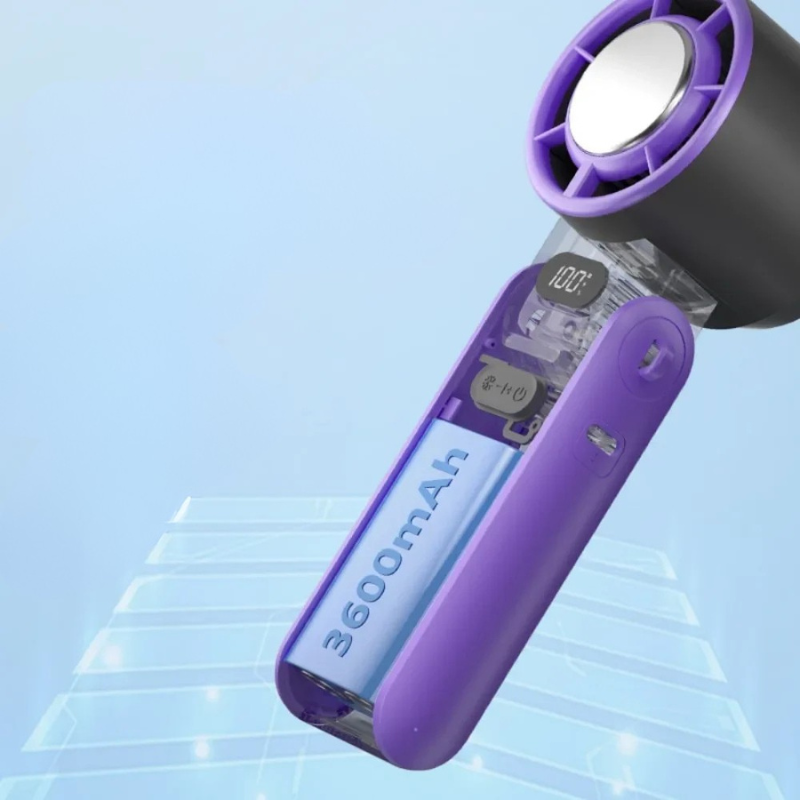 CoolWhirl – Mini hopfällbar handhållen fläkt med USB-laddningsbar Breeze Boost