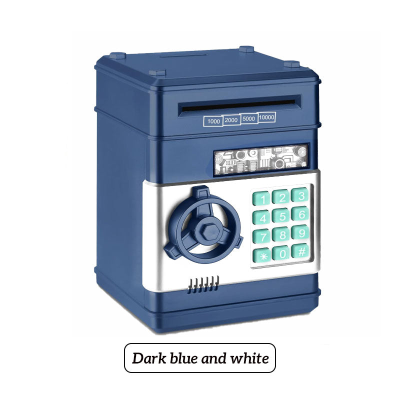 Elektronisk sparbössa för barn - bankomatliknande mynt- och kontantskåp