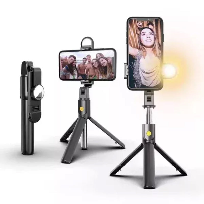 GlowGrip 6-i-1 Bluetooth Selfie Stick-stativ