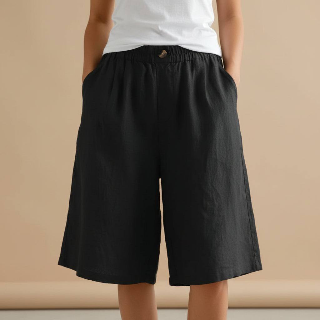 Skräddarsydda högmidjade shorts för kvinnor – Elegant och smart casual sommarmodell