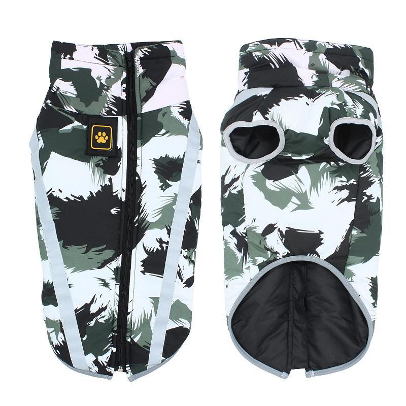 Vattentät hundjacka – Varm, vindtät och reflekterande vinterjacka för husdjur