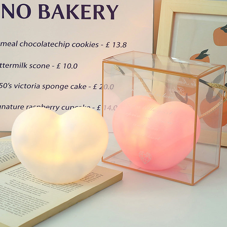 Luminous Heart LED-bordsnattlampa – Chic silikonglöd