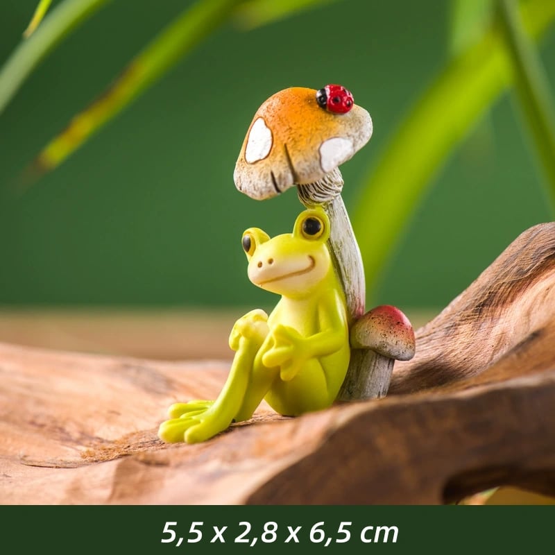 Groda Resin Växthängare Figur - Dekorativt inomhus- och utomhusväxttillbehör