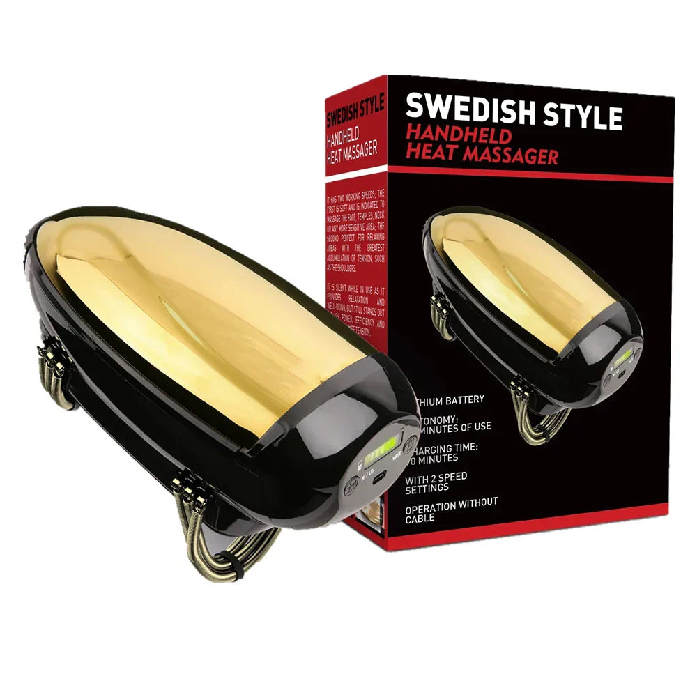 Bärbar handhållen vibrationsmassageapparat – USB-laddningsbar enhet för avlastning av hela kroppen, nacken och ansiktet