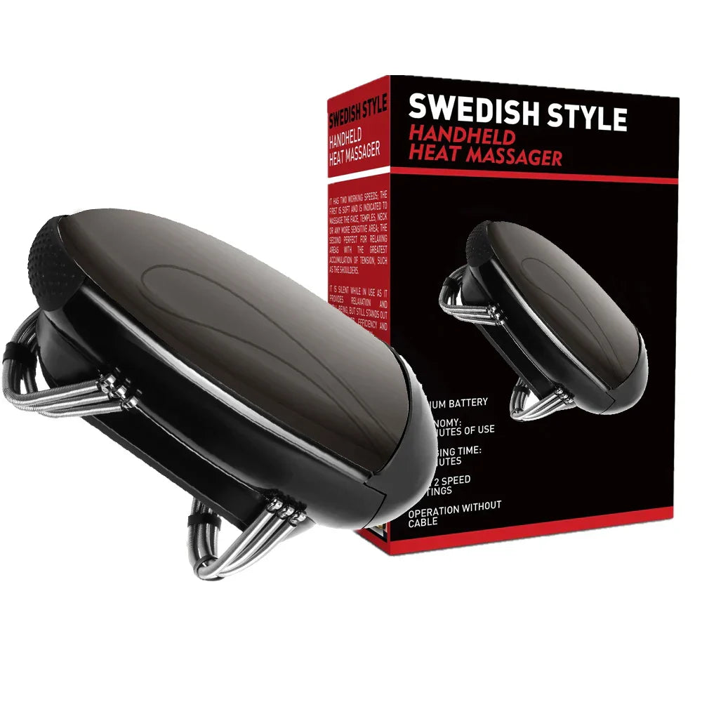 Bärbar handhållen vibrationsmassageapparat – USB-laddningsbar enhet för avlastning av hela kroppen, nacken och ansiktet