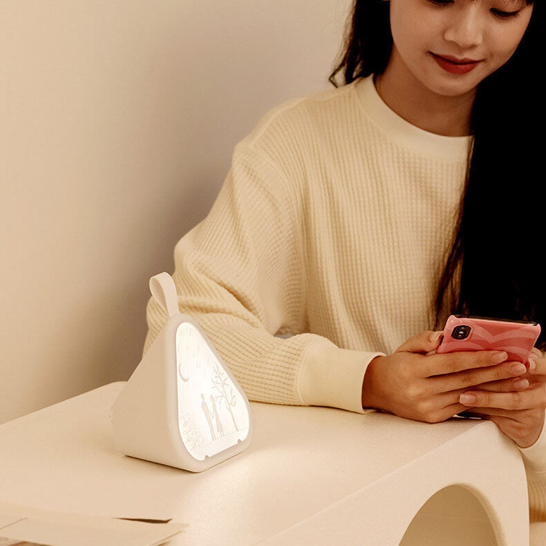 Geometric Glow LED Nattljus – Triangulär 7-färgs omgivande lampa