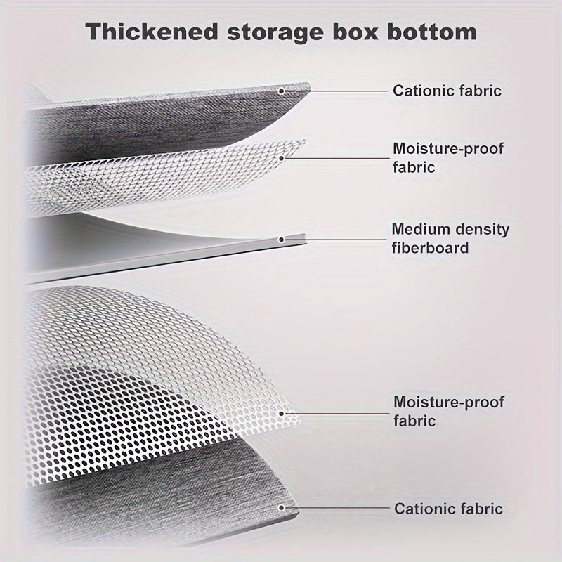 Hopfällbara förvaringslådor – Tygklädselorganisatörer med robust metallram och lättbärbara handtag