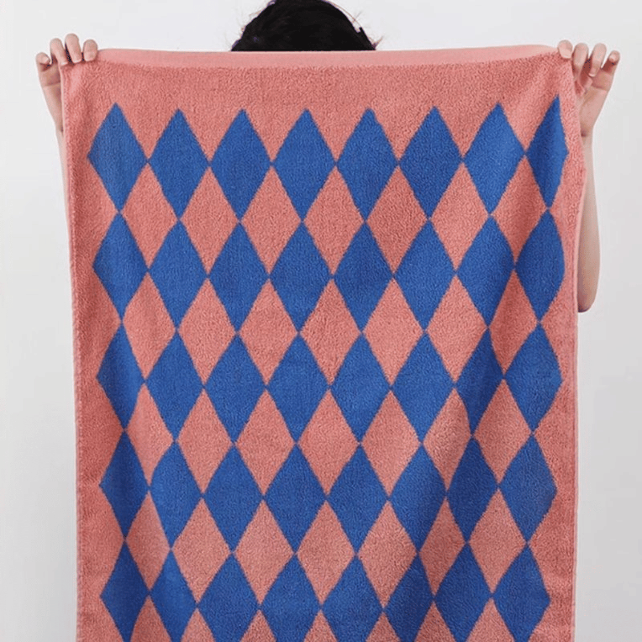 Vintage Indigo Diamantvävda Handdukar – Mjuka och snygga badrumsartiklar