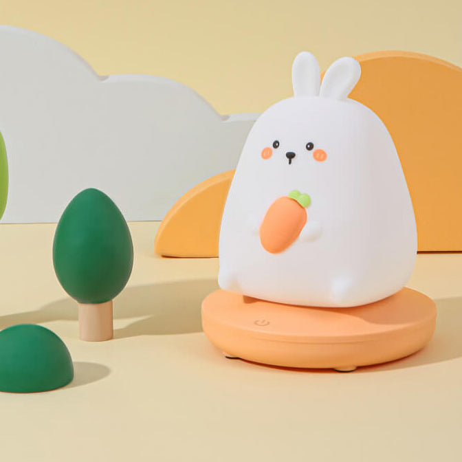 Bedårande silikon nattlampa med djur - USB-laddningsbar bordsdekoration