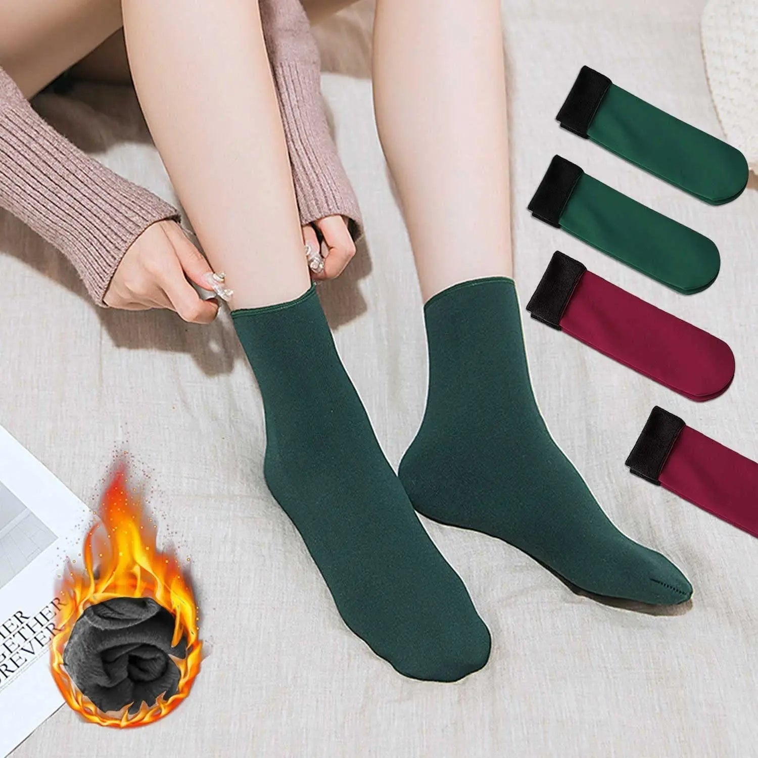 Termostickade strumpor - Ultramjuk värme för vinterdagar