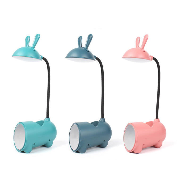 Cartoon Creative Rabbit LED Touch USB-pennhållare skrivbordslampa