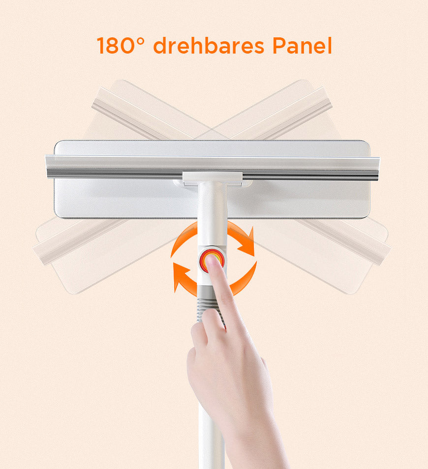 2-i-1 dubbelsidig fönsterputsare - Rändfri glasskrab med återanvändbara mikrofiberdynor