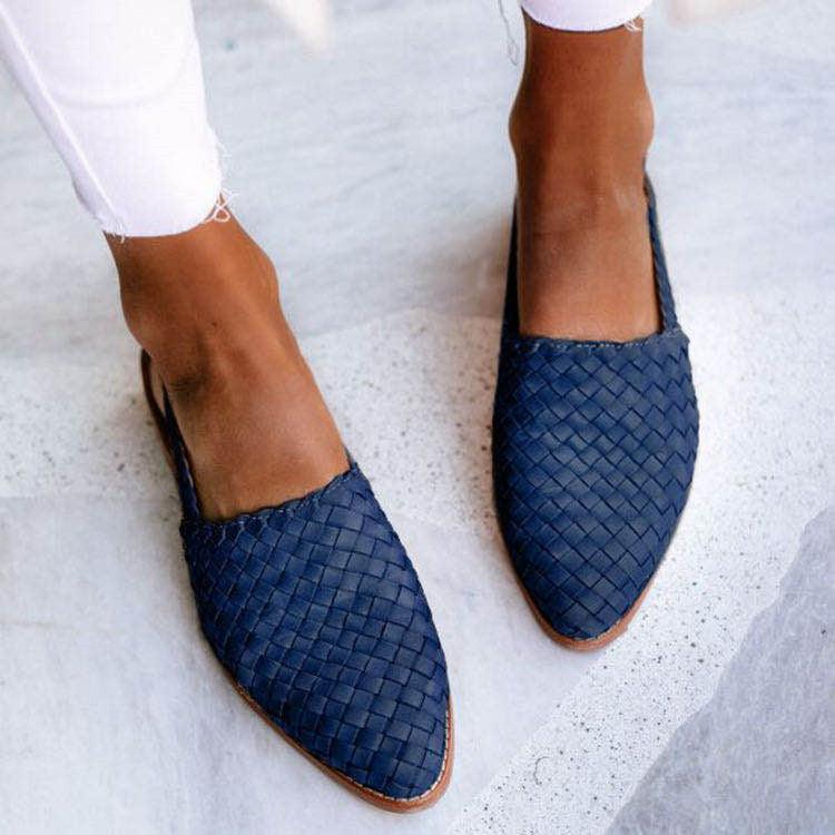 Slip-on slingback-skor för kvinnor