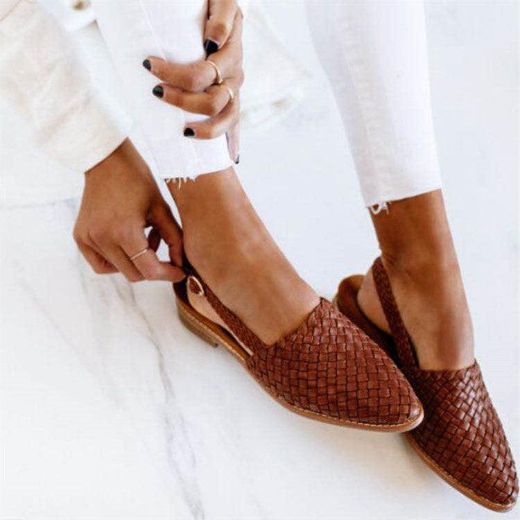Slip-on slingback-skor för kvinnor