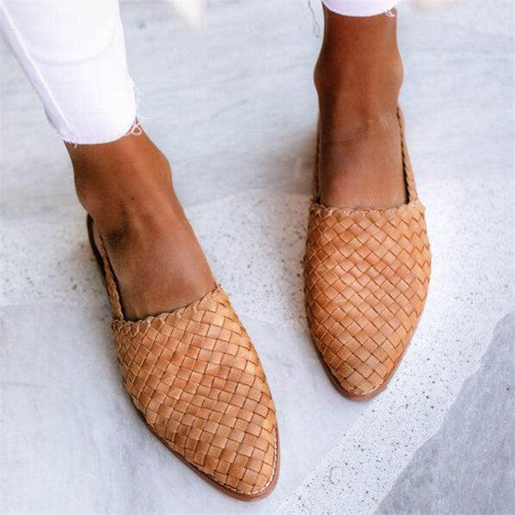 Slip-on slingback-skor för kvinnor