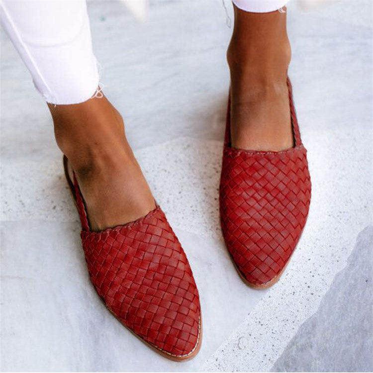 Slip-on slingback-skor för kvinnor
