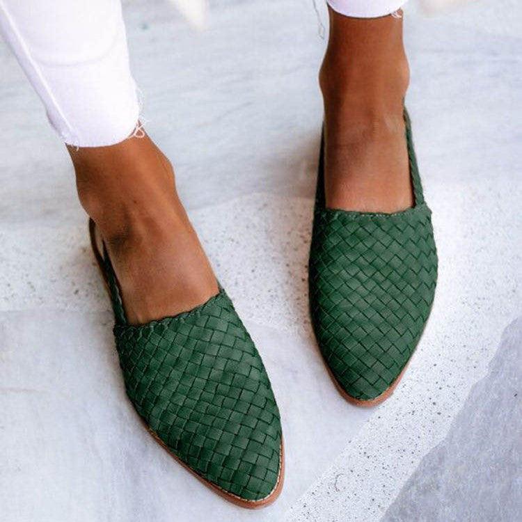 Slip-on slingback-skor för kvinnor
