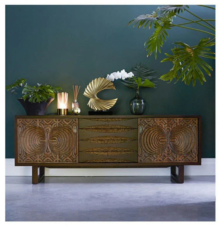 Snygg halvmåneskulptur – Sofistikerad inredningsdekor för hem och kontor