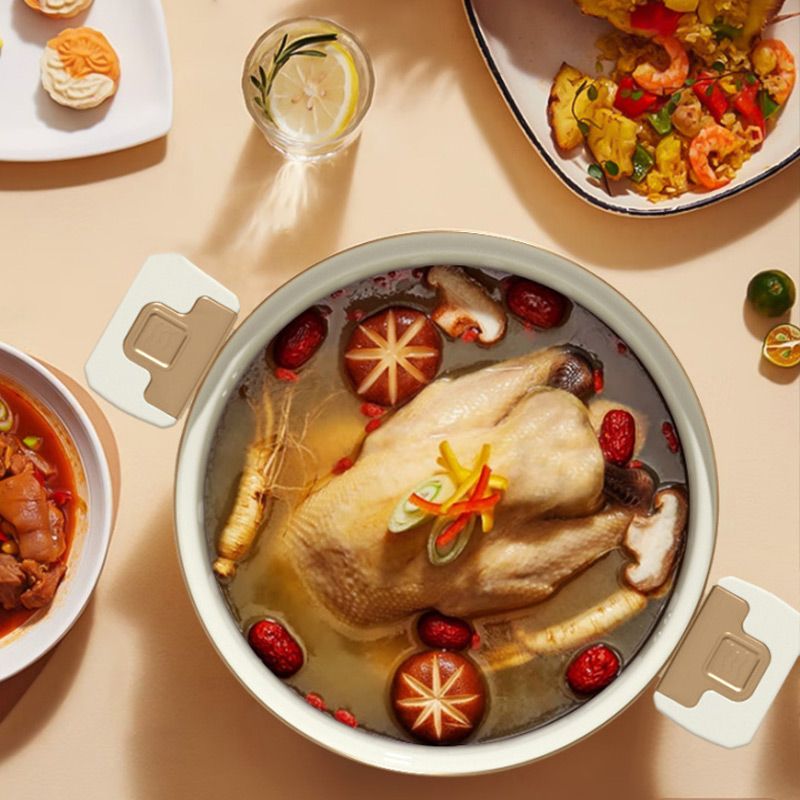 Kompakt non-stick tryckkokare – emaljerad snabbkokningsgryta