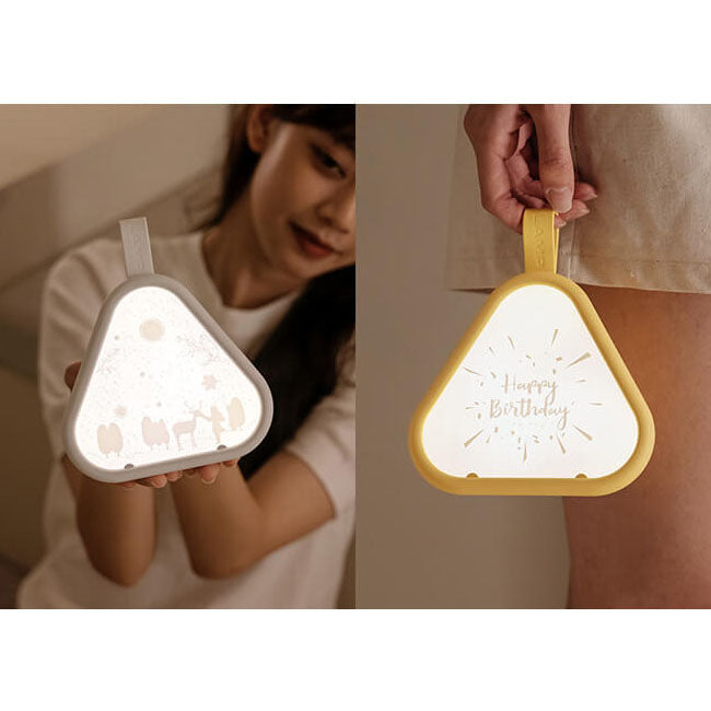 Geometric Glow LED Nattljus – Triangulär 7-färgs omgivande lampa