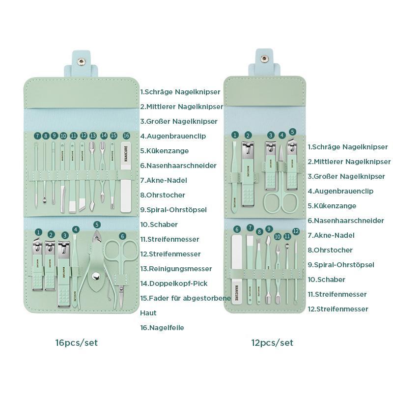 Deluxe Nagelvårdskit – Professionellt Manikyr- och Pedikyrset för Hemmet eller Salongen