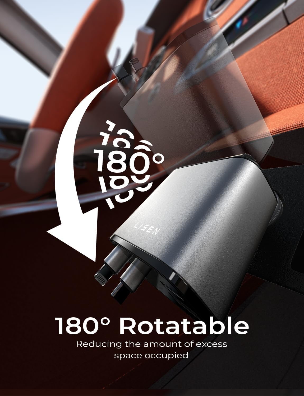 69W USB-C biladapter - Snabb utdragbar laddare för alla enheter