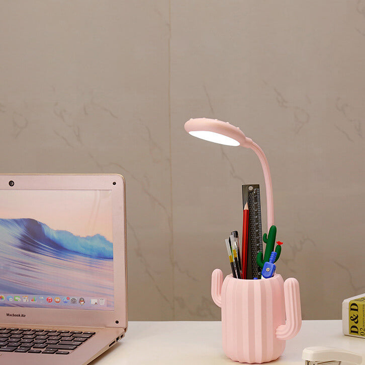 Vikbar Cactus LED-bordslampa - ögonvänlig ljus med kreativ design
