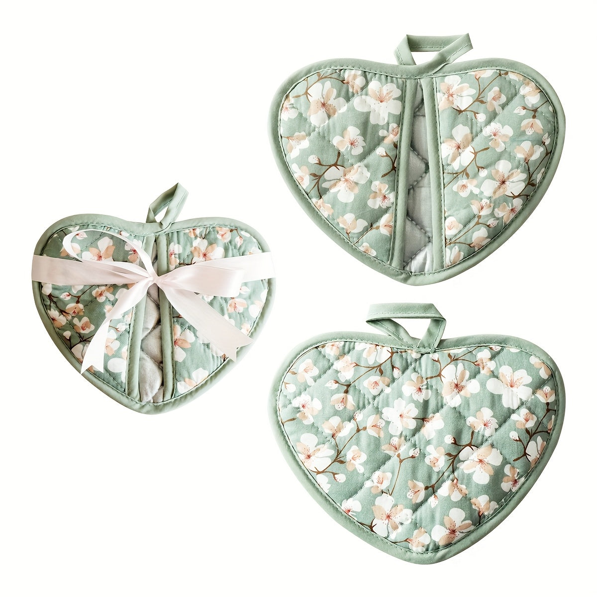 2-delade hjärtformade ugnsvanteunderlägg – värmebeständigt köksskydd