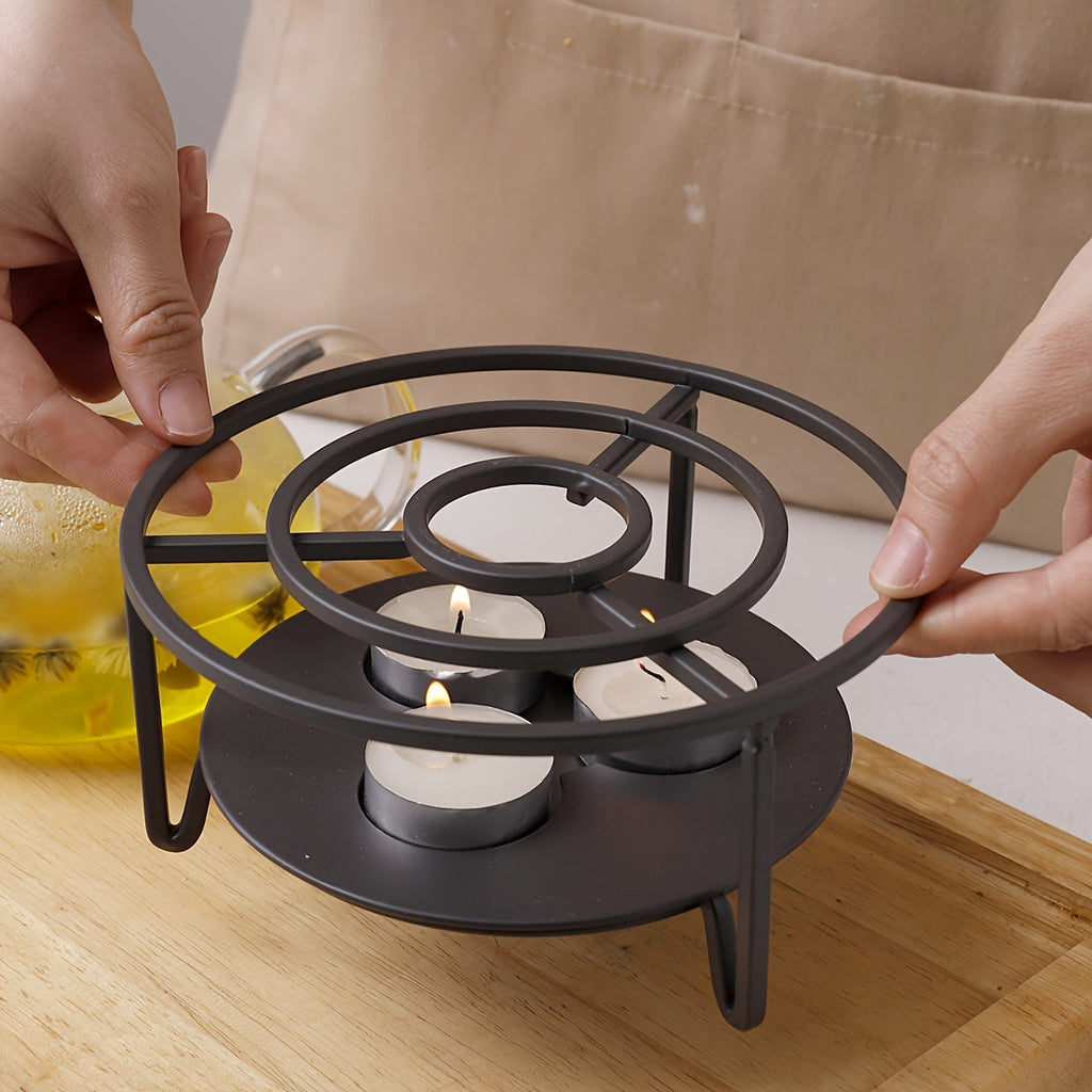 Stativ för värmeljus för tekanna – Värmesäker ljusvärmare för kaffe, te och bordsbruk