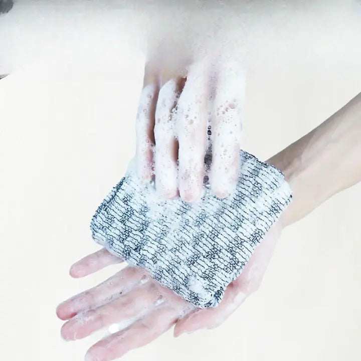 Exfolierande badhandduk i kolfiber – Antibakteriell kroppsskrubb för djuprengörande och mjuk hud