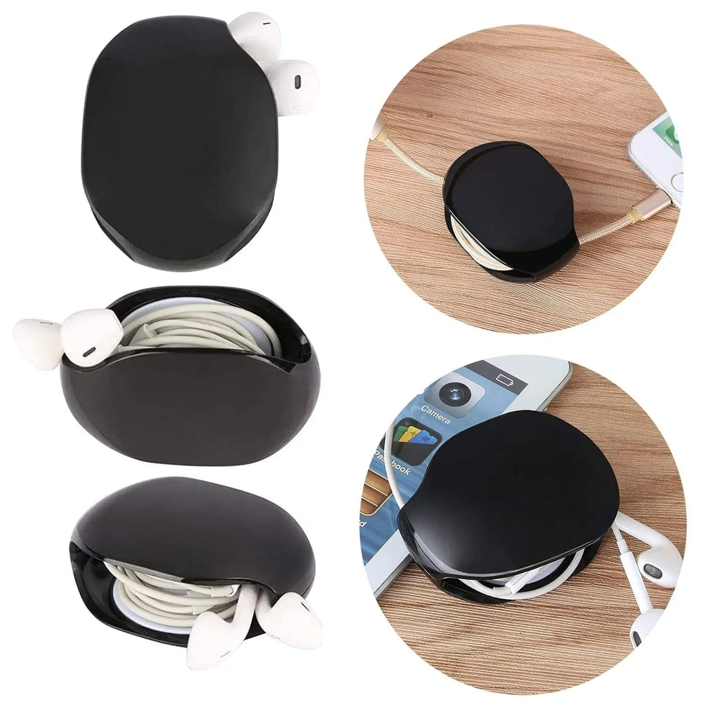 2 st automatisk kabelvinda | Utdragbar USB- och hörlurskabelorganisatör