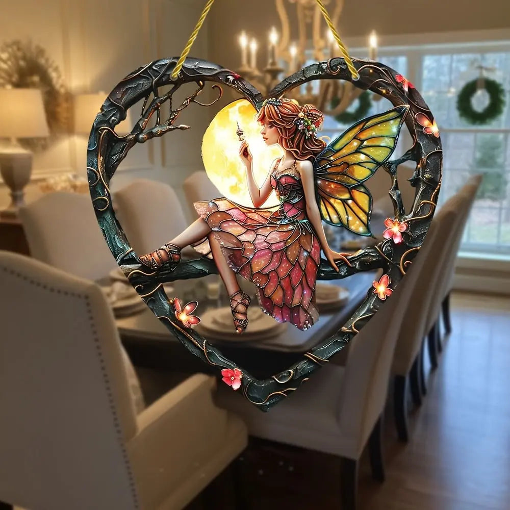 FairyGleam – Hjärtformad regnbågssolfångare med förtrollad prismadesign