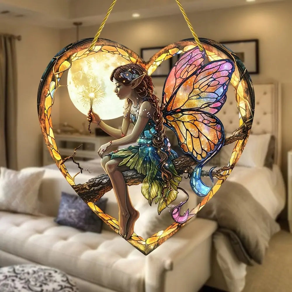 FairyGleam – Hjärtformad regnbågssolfångare med förtrollad prismadesign