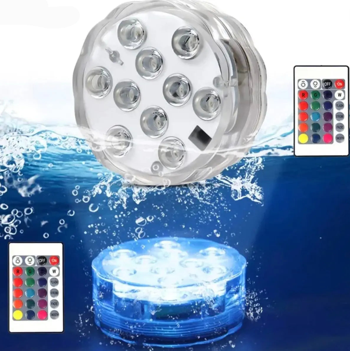 AquaGlow - Fjärrstyrd RGB-poollampa – Vattentät färgskiftande LED