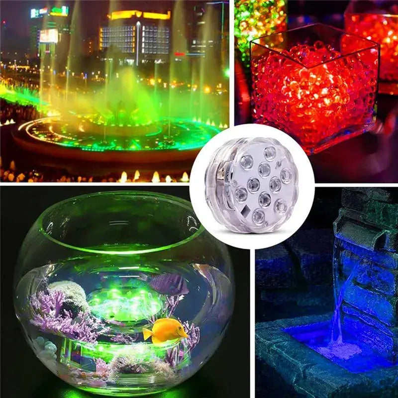 AquaGlow - Fjärrstyrd RGB-poollampa – Vattentät färgskiftande LED