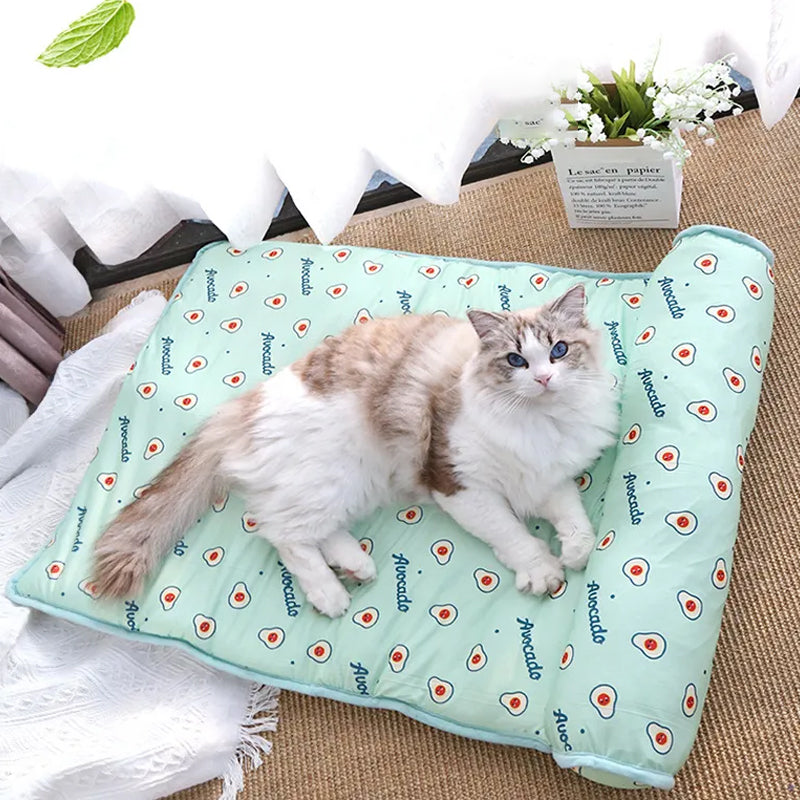 ChillPaws tvättbar kylmatta i issilk – giftfri sommarkomfortmatta för husdjur