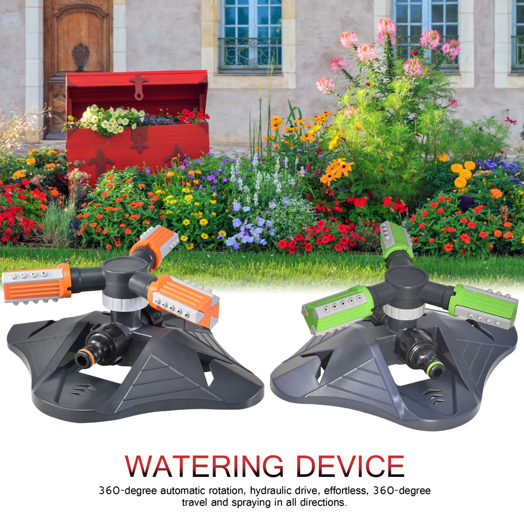 Trippelarmad roterande gräsmattaspridare – Jämnt täckande trädgårdsbevattningssystem