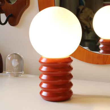 Skrivbordslampa från mitten av århundradet - Klassisk glasglobbelysning