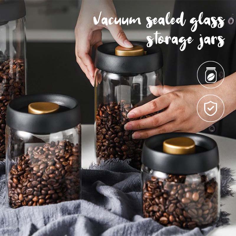 Lufttät glasburk för matförvaring – Fresh-Lock-försegling