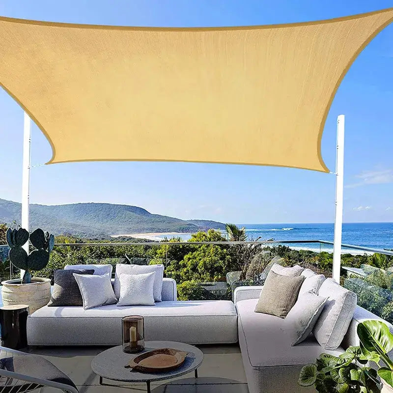 UV-blockerande utomhusduk för tak – slitstark vattentät skugga för trädgård, uteplats och bakgård