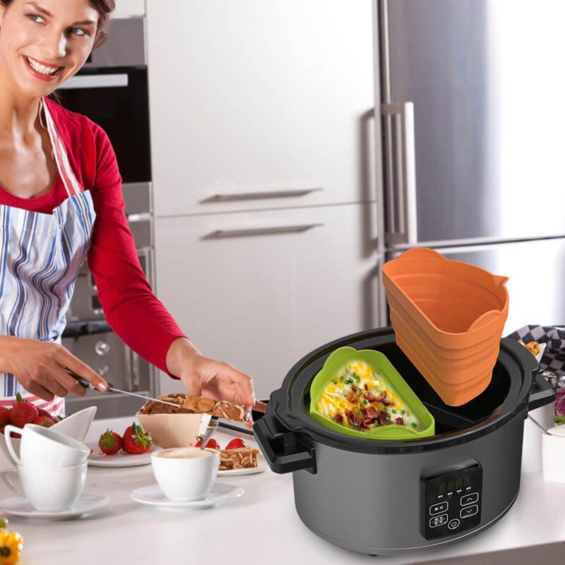 Premium silikonfoder för slow cooker – återanvändbart, non-stick och läckagesäkert köksinlägg