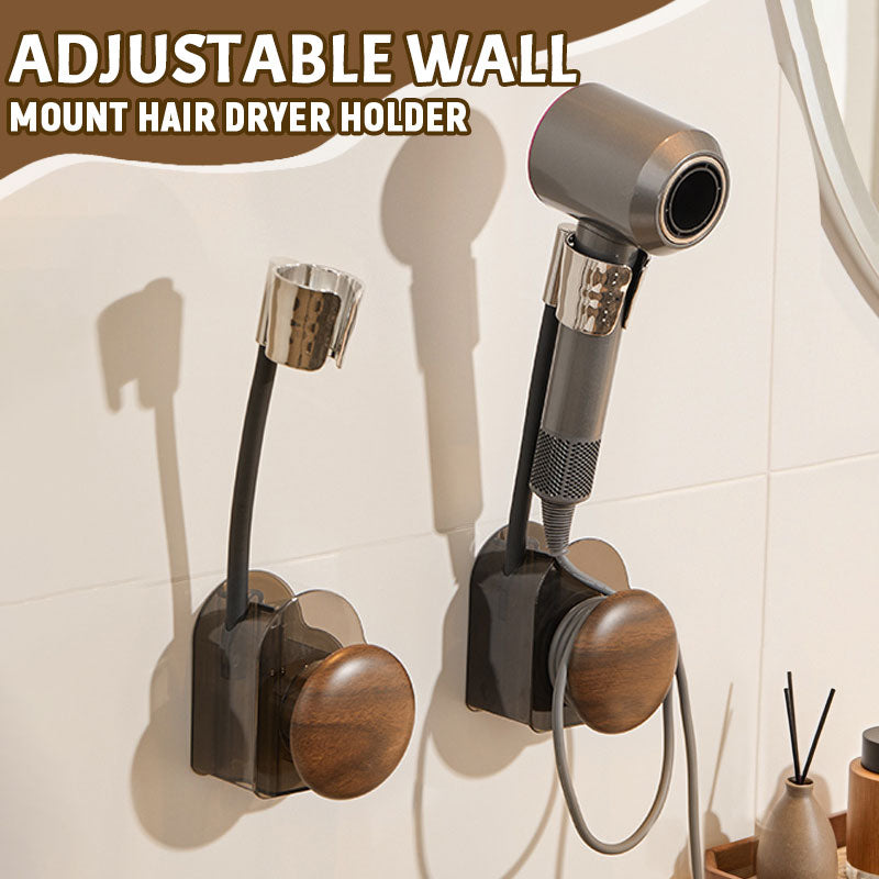 360° justerbar vägghållare för hårtork – handsfree-fäste för badrum och salongbruk