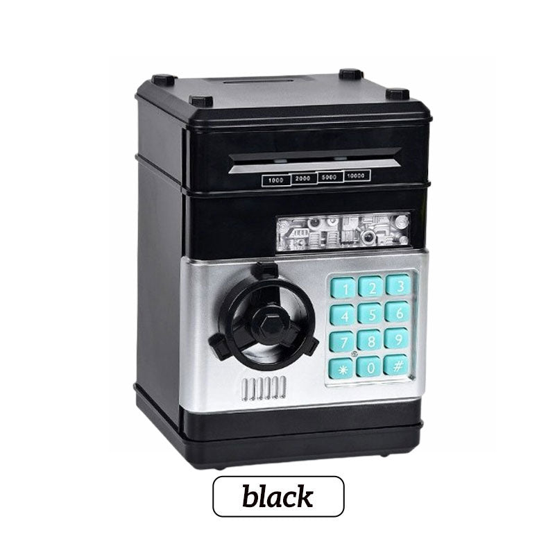 Elektronisk sparbössa för barn - bankomatliknande mynt- och kontantskåp
