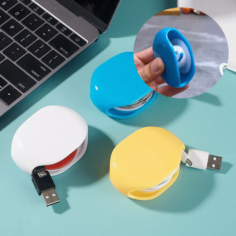 Automatisk indragbar kabelorganisatör – Smart sladdupprullare för ett snyggt hem och kontor