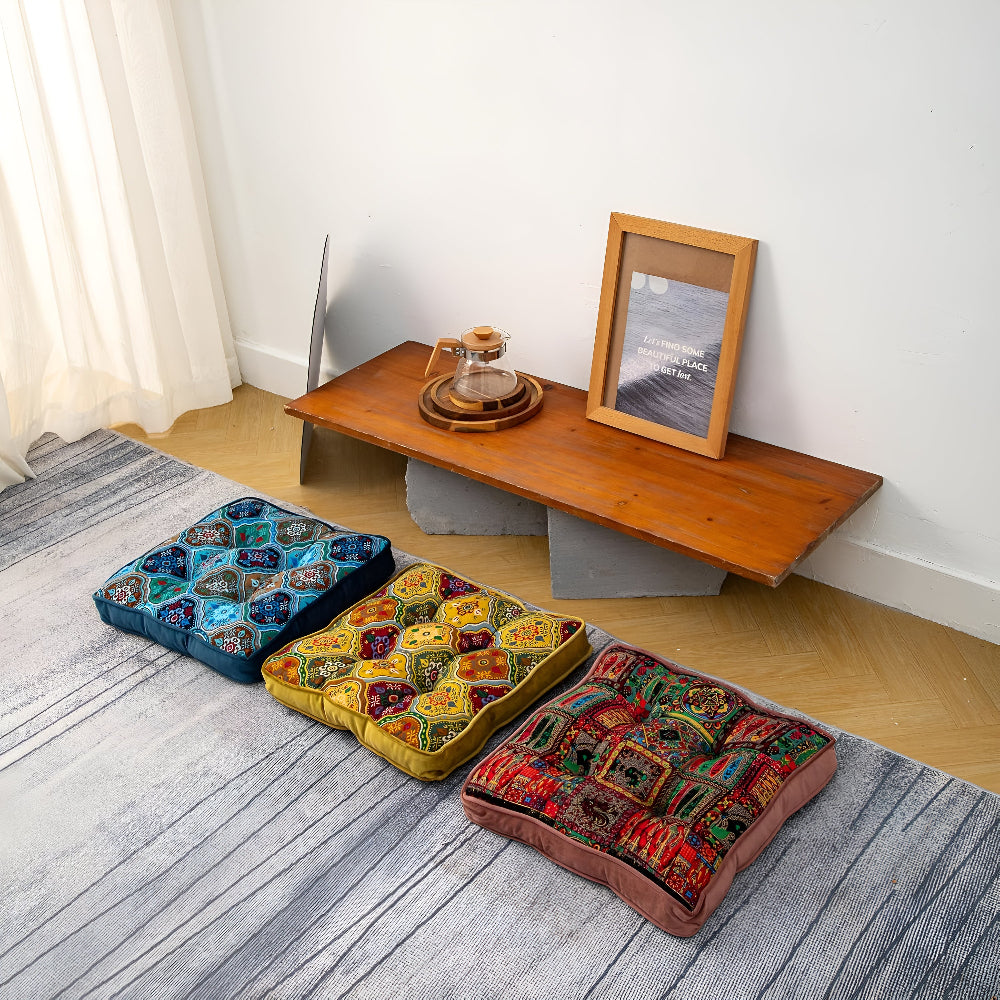 Marockansk kudde med knytband – Boho-Chic Comfort