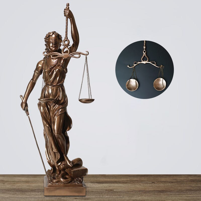 Lady Justice-figur – Elegant dekorativ skulptur av rättvisans gudinna