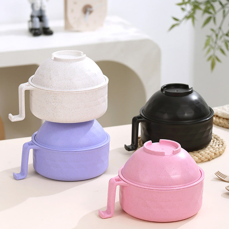 Mikrovågsugn Ramen Cooker – BPA-fri nudelskål med lock och greppvänliga handtag