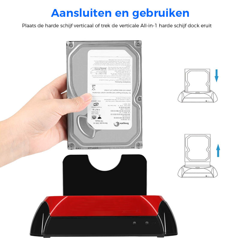 Dockningsstation för hårddisk/SSD med dubbla fack – Snabb säkerhetskopieringshubb